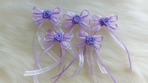 Satin organza ribbon bows - ribbon,