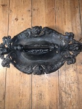 Large ornate Green Man Victorian Boot Shoe Scraper Heavy Cast Iron 5 kg 18”x11”