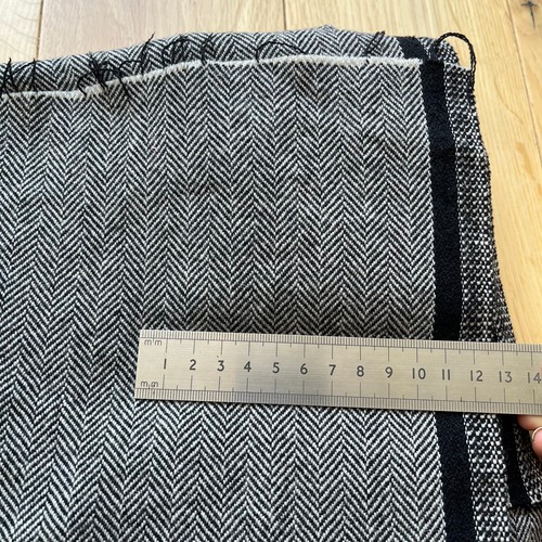 Black white herringbone - 1.1m,