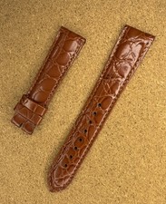 Genuine 18mm HIRSCH Crock Leather Watch Strap Premium Quality Brown 