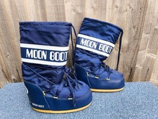 The Original High Navy Blue Moon Boots Size 39 - 40 UK 5 Boots Tacnica