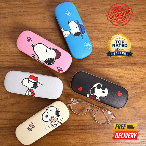 Snoopy glasses case protective - case,