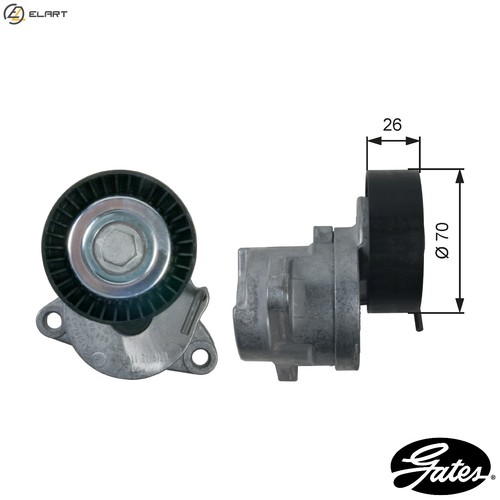 Belt tensioner vribbed - tensioner,