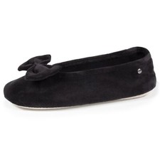 Slippers Ballet Flats for Women Large Bow Black - Black - Size 35/3...