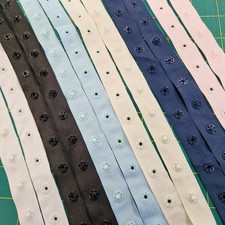 Press Studs Snap Tape Buttons Poppers for Duvet Sewing Craft Colour BY THE METRE
