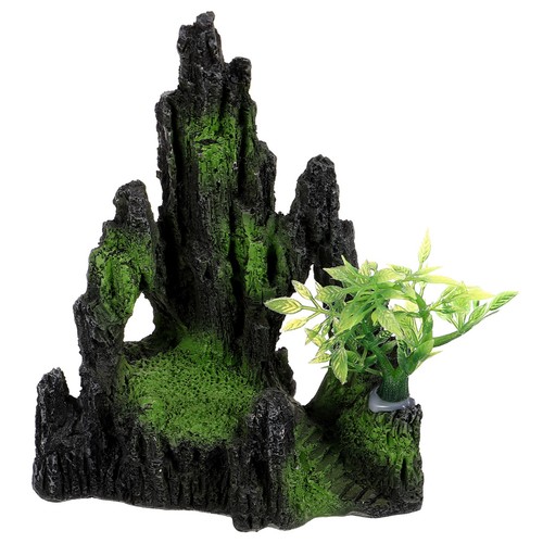 Green resin aquarium decor - green,