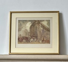Frank Brangwyn Windmills Picture In Frame ‘The Windmill, Ditchling.’