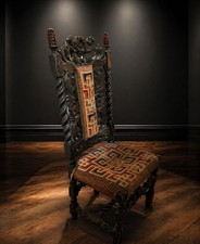 STUNNING ANTIQUE CARVED OAK