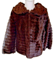 Ladies Vintage Short Faux Fur