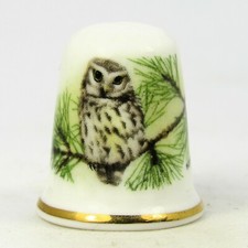 THIMBLE COLLECTORS CLUB, THE LITTLE OWL BY OAKLEY CHINA, ENGLAND (TM055)