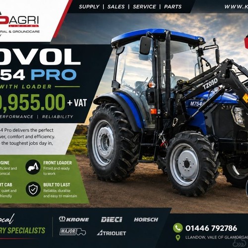 Lovol m254 tractor and loader - and,