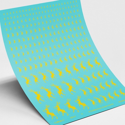 Heraldic stag waterslide - stag,