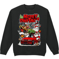Driftmas Santa Ugly Christmas Jumper Car Racing Drifting Sweatshirt