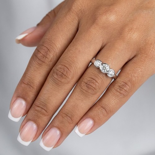 Three stone engagement ring - engagement,