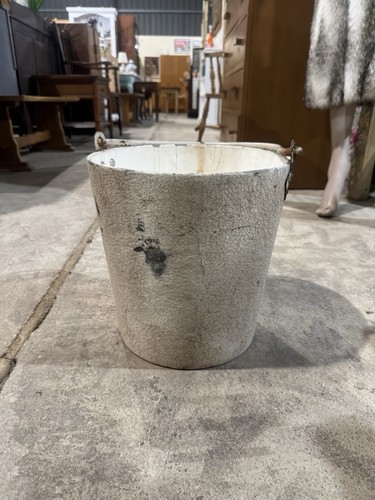 Vintage enamel slop bucket - vintage,