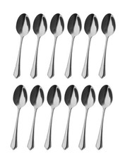 Grunwerg Pack of 12 Dubarry Teaspoons, Stainless Steel, 13.5 x 3 x 1 cm