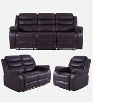 ROMA RECLINER SOFA PREMIUM LEATHER! SUITE SOFAS COUCH SALE 3+2
