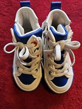 Marks And Spencers Hi-Top Trainers/Sneakers Monster Truck Motif Blue And White 