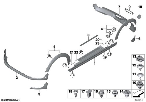Mini genuine rear right driver - mini,