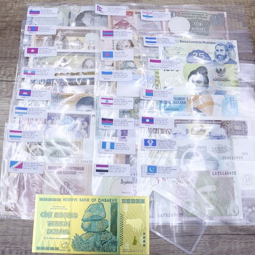 Lot pcs different banknotes - 50,