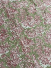Pink on Green French Toile