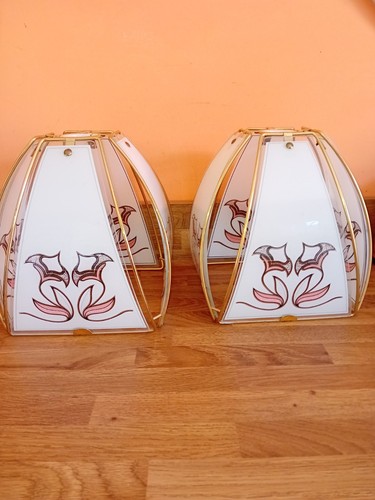 Vintage panel glass light - panel,
