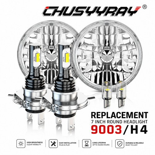 Pair inch round led - 7"inch,