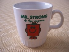 Vintage Collectable Mr Men Mr Strong Ceramic Mug Kiln Craft