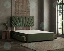 Brand New Sunrise Reinforced Divan Base + 24” Head Board - Plush & Teddy Fabric