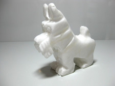White Alabaster Scottie Dog (I think) 9cm Tall, 9cm Long, 3 cm Wide