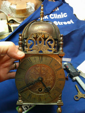 Clock Lantern Large Movement 8 Day Smiths Brass Dial, hands Platform Escapement
