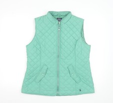 Joules Womens Green Quilted Waistcoat Gilet Size 16 Regular