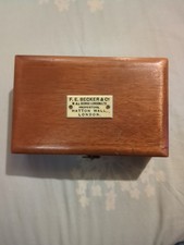 Antique F.E. Becker & Co Scale Weights In Original Wooden Case