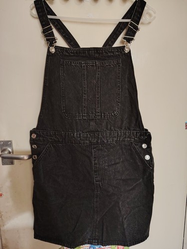 Black denim overalls - , with