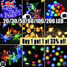 100/200/500 LED Solar Power Fairy Lights String Party Xmas Wedding UK SELLER