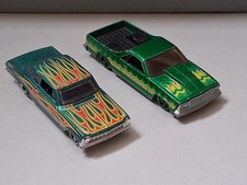 Hot Wheels Easter raceway '80 Chevy El camino & '63 Chevy car