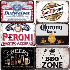 Metal Sign BAR Pub Beer  BBQ