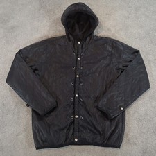 G-Star Quilted Jacket Mens Large Black Coat Padded Karter Hooded Vest Overshirt