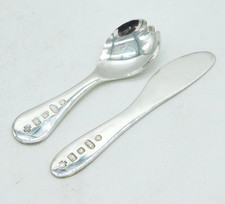Sterling Silver Small Child's Cutlery Set Vintage 2000 Sheffield Carr's
