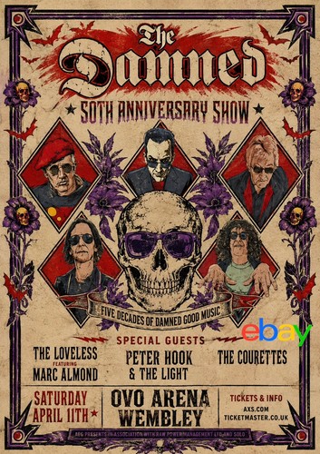 The damned wembley london - london, 2026