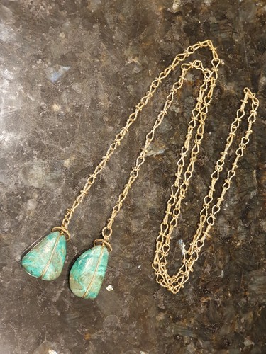 Vintage chrysocolla gold - chrysocolla, +