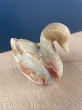 Vintage Onyx Swan Ornament