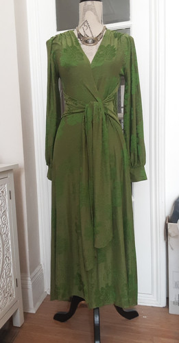 Zara green floral stretch - zara,