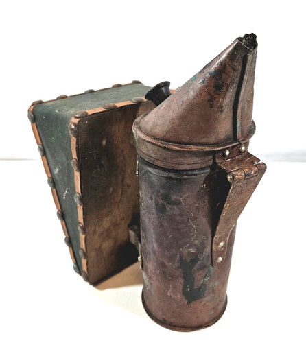 Vintage copper bee smoker - bee,