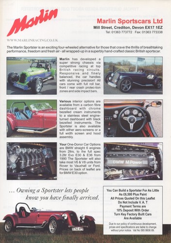 Marlin sportster car kit - marlin,