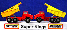 2 x Various Color Matchbox K-4 BIG Tipper Truck w OLD Type Working Tipper Action