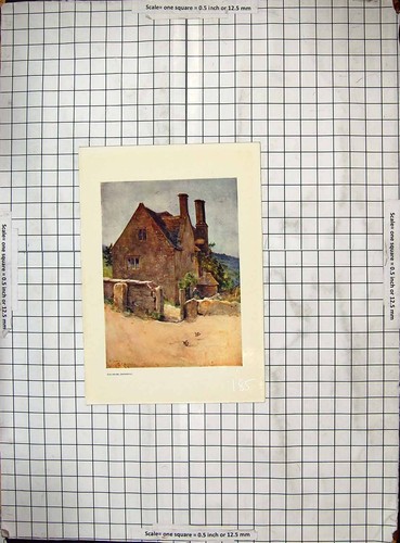 Original old antique print - antique,