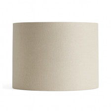 28cm Cream Linen Drum Lamp