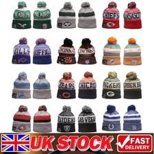 2025 New NFL Sport Knit Bobble Hat Beanie Hat Fleece Lined Warm Hats Hot