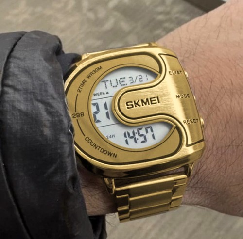 Digital led watch retro sports - led,
